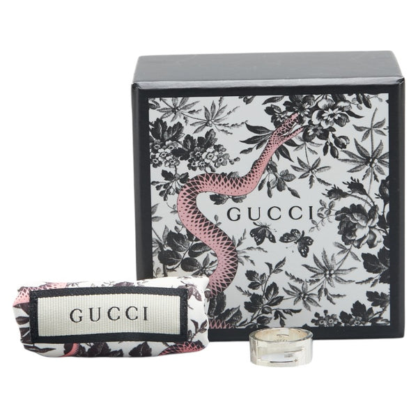 グッチ カットアウトG リング 指輪 #11 SV925 シルバー レディース GUCCI 【中古】