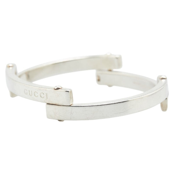 グッチ ロゴ ブレスレット SV925 シルバー レディース GUCCI 【中古】