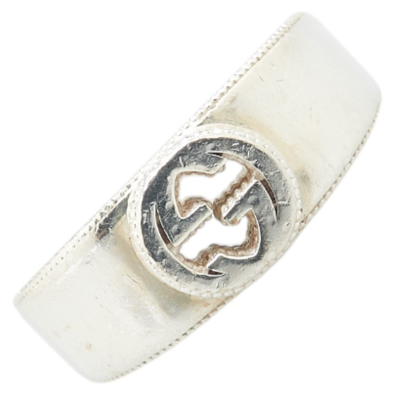 グッチ インターロッキングG リング 指輪 ＃19 SV925 シルバー メンズ GUCCI 【中古】