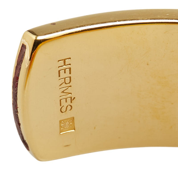 エルメス ケリーウォッチ 腕時計 クオーツ ゴールド文字盤 メッキ レザー レディース HERMES 【中古】