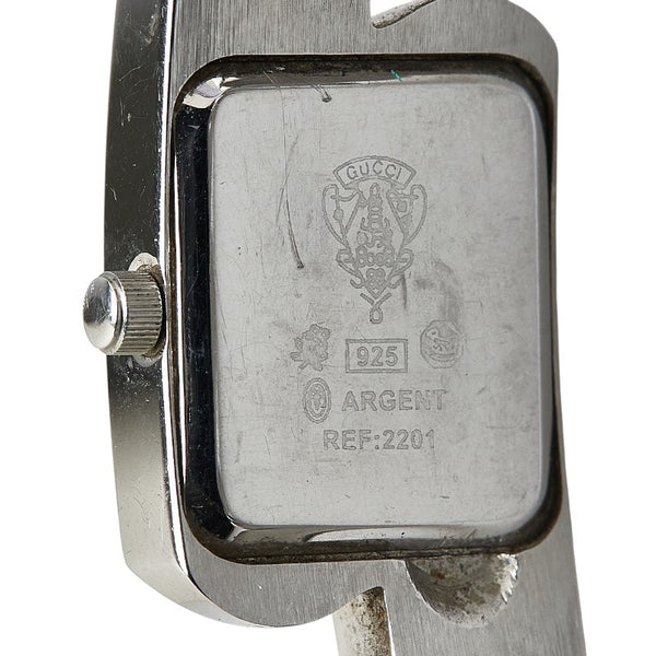 グッチ 腕時計 クオーツ シルバー文字盤 SV925 シルバー レディース GUCCI 【中古】