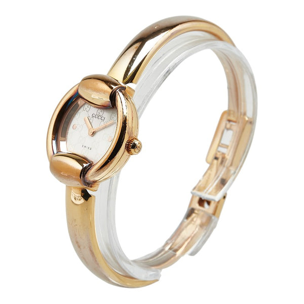 グッチ 腕時計 バングルウォッチ 1400L クオーツ ホワイト文字盤 ステンレススチール レディース GUCCI 【中古】