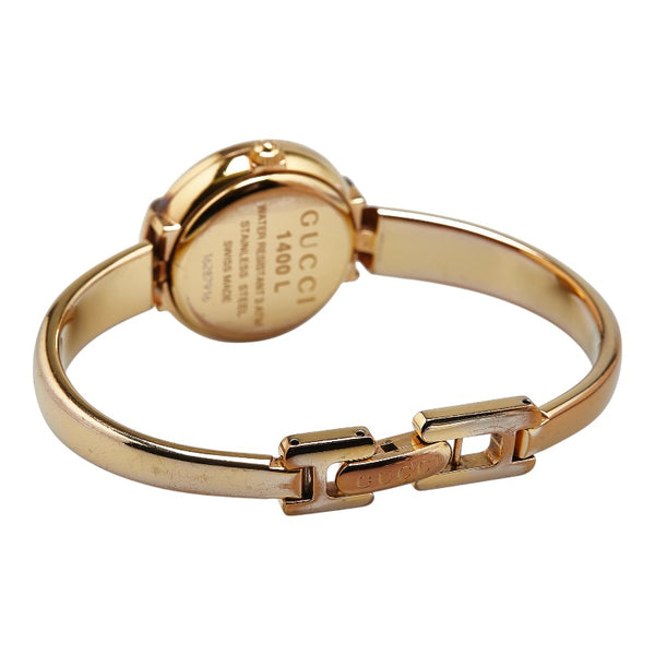 グッチ 腕時計 バングルウォッチ 1400L クオーツ ホワイト文字盤 ステンレススチール レディース GUCCI 【中古】