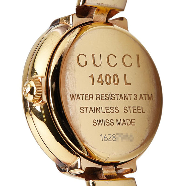 グッチ 腕時計 バングルウォッチ 1400L クオーツ ホワイト文字盤 ステンレススチール レディース GUCCI 【中古】