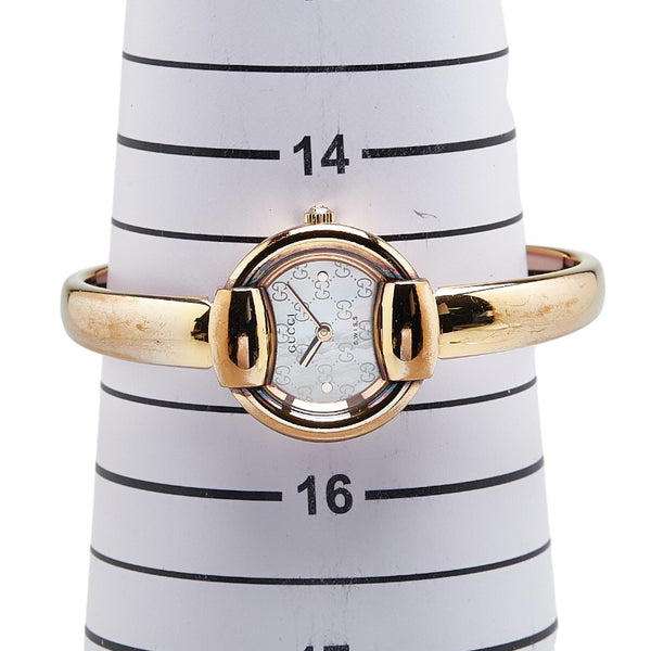 グッチ 腕時計 バングルウォッチ 1400L クオーツ ホワイト文字盤 ステンレススチール レディース GUCCI 【中古】