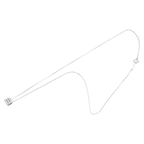 ヴァンドーム Pt950 プラチナ Pt850 プラチナ ダイヤ0.23ct スクエア ペンダントネックレス レディース VANDOME 【中古】