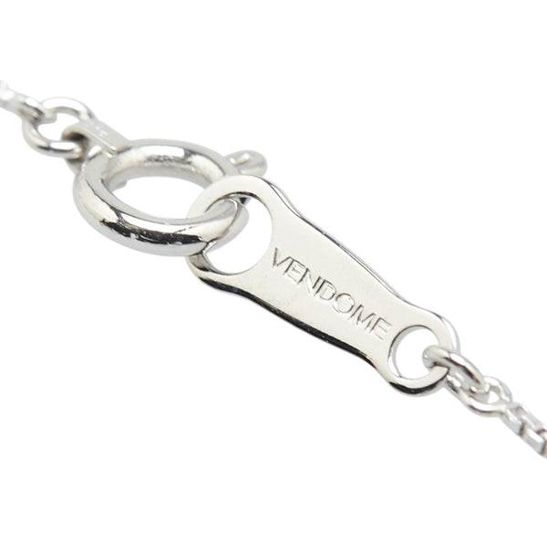 ヴァンドーム Pt950 プラチナ Pt850 プラチナ ダイヤ0.23ct スクエア ペンダントネックレス レディース VANDOME 【中古】