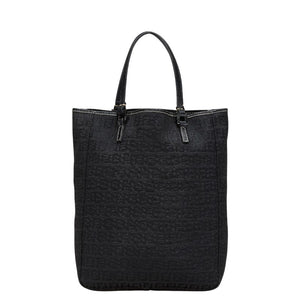 フェンディ ズッキーノ ハンドバッグ 8BH006 ブラック キャンバス レザー レディース FENDI 【中古】