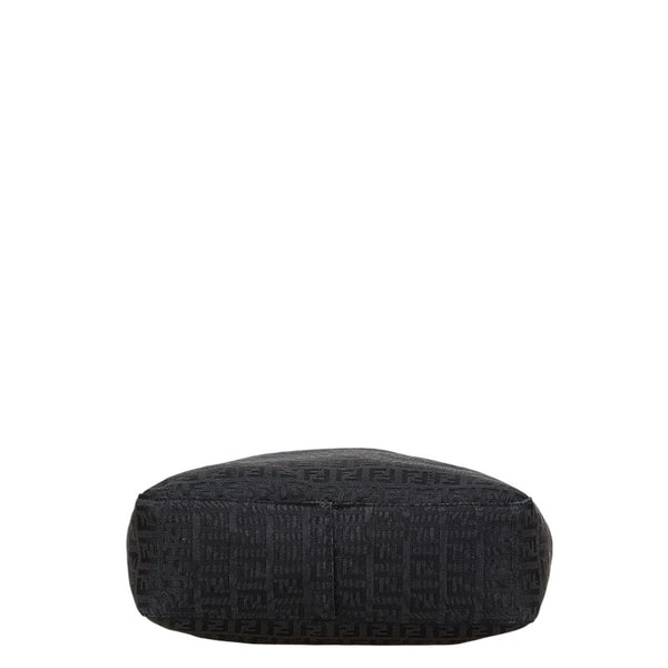 フェンディ ズッキーノ ハンドバッグ 8BH006 ブラック キャンバス レザー レディース FENDI 【中古】