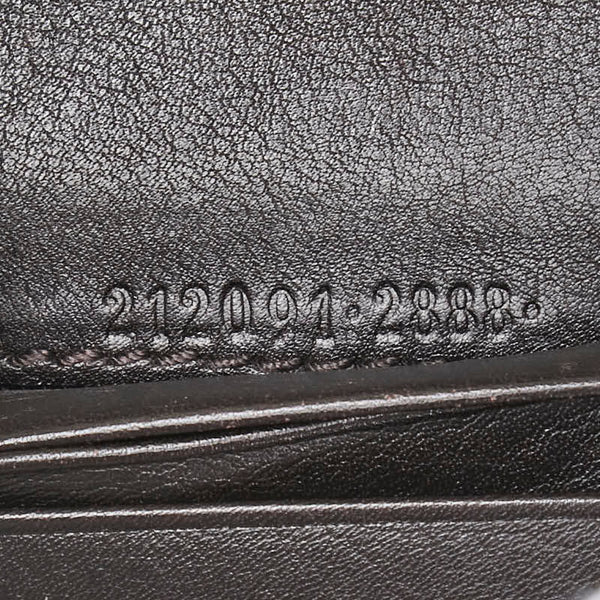グッチ グッチシマ 二つ折り財布 212091 ブラウン レザー レディース GUCCI 【中古】