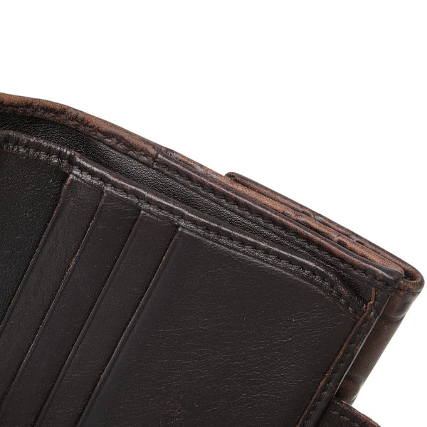 グッチ グッチシマ 二つ折り財布 212091 ブラウン レザー レディース GUCCI 【中古】