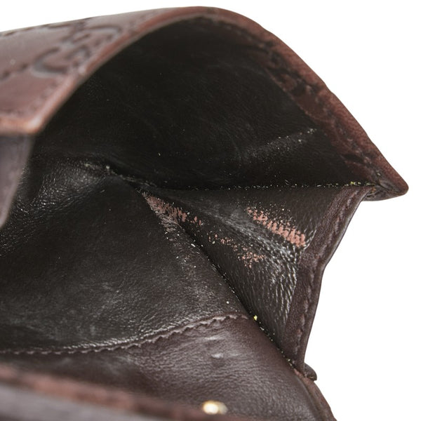 グッチ グッチシマ 二つ折り財布 212091 ブラウン レザー レディース GUCCI 【中古】