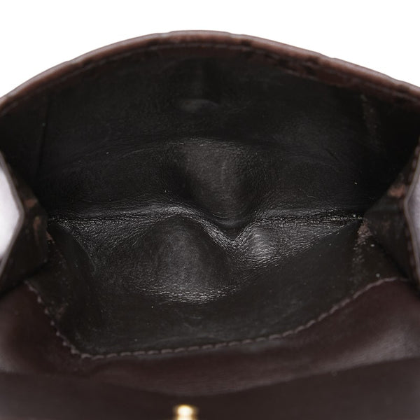 グッチ グッチシマ 二つ折り財布 212091 ブラウン レザー レディース GUCCI 【中古】