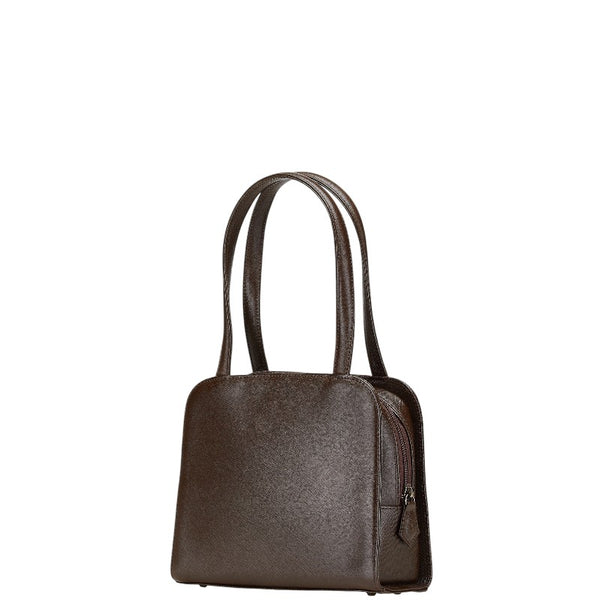 サンローラン ミニハンドバッグ ブラウン レザー レディース SAINT LAURENT 【中古】