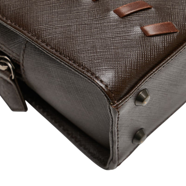 サンローラン ミニハンドバッグ ブラウン レザー レディース SAINT LAURENT 【中古】