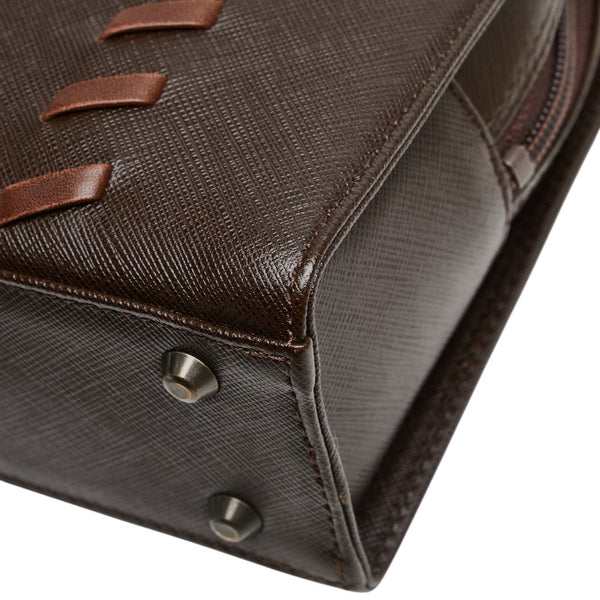 サンローラン ミニハンドバッグ ブラウン レザー レディース SAINT LAURENT 【中古】