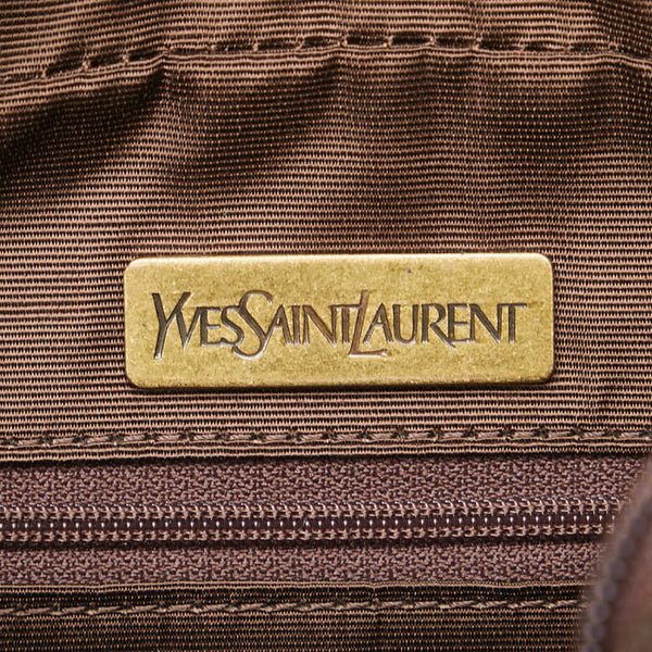 サンローラン ミニハンドバッグ ブラウン レザー レディース SAINT LAURENT 【中古】