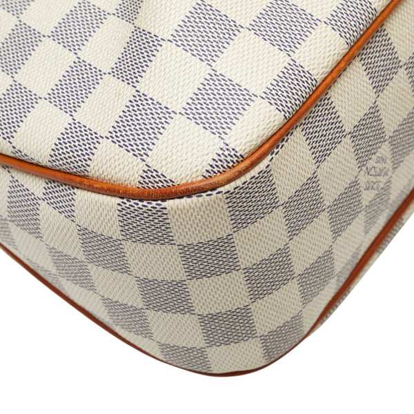 ルイ ヴィトン ダミエ アズール シラクーサPM 斜め掛け ショルダーバッグ N41113 ホワイト PVC レザー レディース LOUIS VUITTON 【中古】