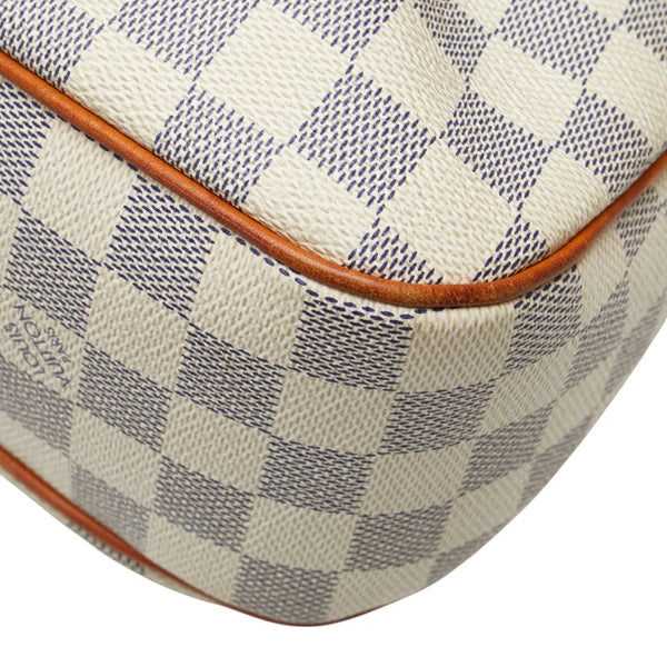 ルイ ヴィトン ダミエ アズール シラクーサPM 斜め掛け ショルダーバッグ N41113 ホワイト PVC レザー レディース LOUIS VUITTON 【中古】