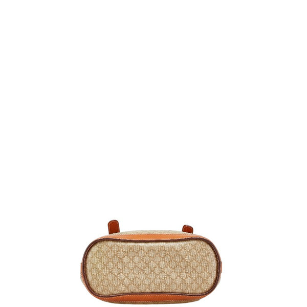 セリーヌ マカダム トートバッグ ベージュ ブラウン PVC レザー レディース CELINE 【中古】