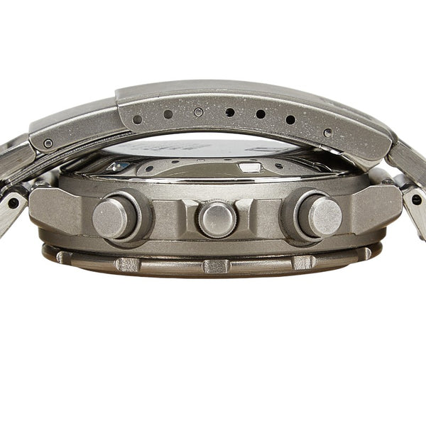 シチズン × ウォルターウルフ レーシング 腕時計 8110-901231 TA 自動巻き ブラック文字盤 ステンレススチール チタン メンズ CITIZEN 【中古】