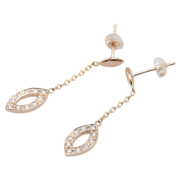 ポーラ K18PG ピンクゴールド ダイヤ0.18ct ピアス レディース POLA 【中古】
