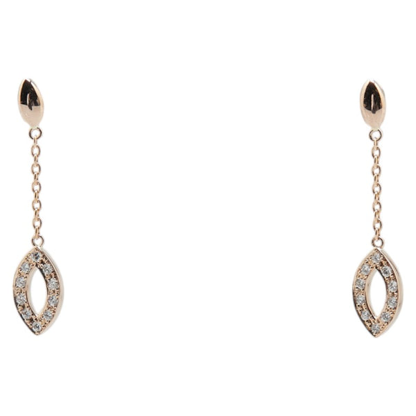 ポーラ K18PG ピンクゴールド ダイヤ0.18ct ピアス レディース POLA 【中古】