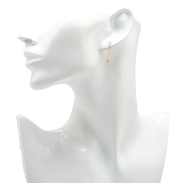 ポーラ K18PG ピンクゴールド ダイヤ0.18ct ピアス レディース POLA 【中古】