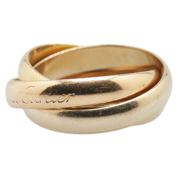 カルティエ トリニティ リング 指輪 #49 K18YG イエローゴールド K18WG ホワイトゴールド K18PG ピンクゴールド レディース CARTIER 【中古】