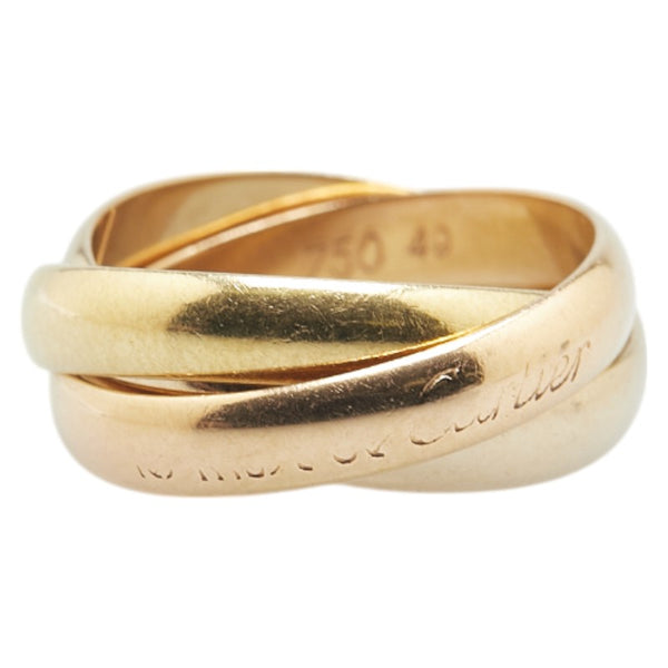 カルティエ トリニティ リング 指輪 #49 K18YG イエローゴールド K18WG ホワイトゴールド K18PG ピンクゴールド レディース CARTIER 【中古】