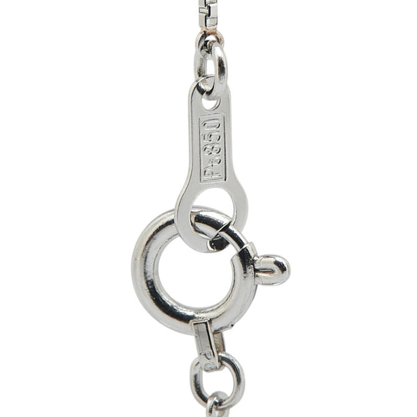 Pt900 プラチナ Pt850 プラチナ ダイヤ0.30ct ベネチアン チェーン ネックレス レディース 【中古】