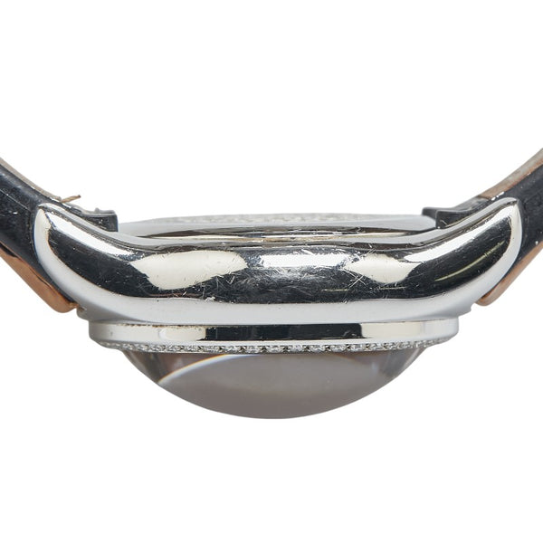 コルム バブル ダイヤベゼル 腕時計 39.151.47 クオーツ ピンク文字盤 ステンレススチール レザー メンズ CORUM 【中古】