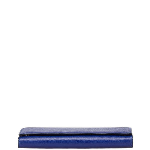 ヴァレクストラ 長財布 ブルー レザー メンズ Valextra 【中古】