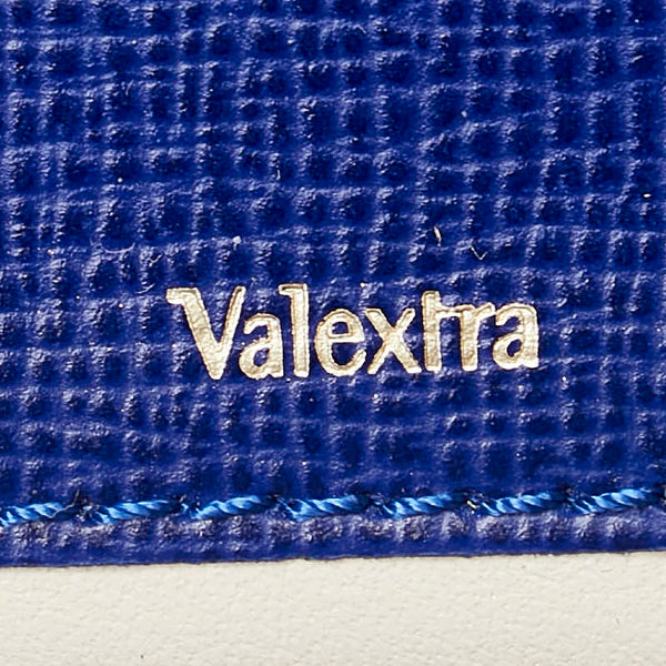 ヴァレクストラ 長財布 ブルー レザー メンズ Valextra 【中古】