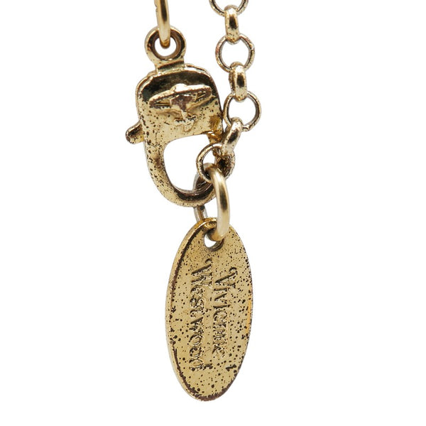 ヴィヴィアンウエストウッド ミニ バス レリーフ チェーン ペンダントネックレス ゴールド メッキ レディース Vivienne Westwood 【中古】