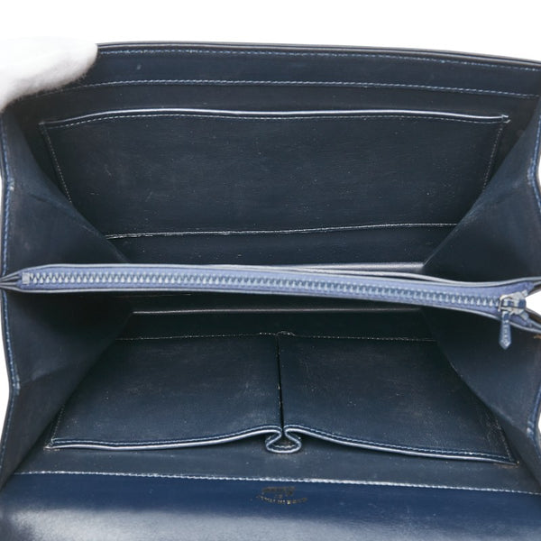 グッチ オールドグッチ ハンドバッグ ネイビー レザー レディース GUCCI 【中古】