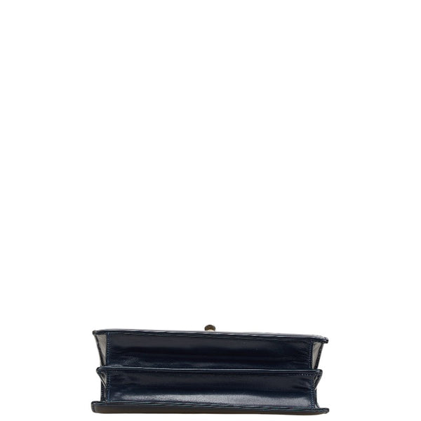 グッチ オールドグッチ ハンドバッグ ネイビー レザー レディース GUCCI 【中古】