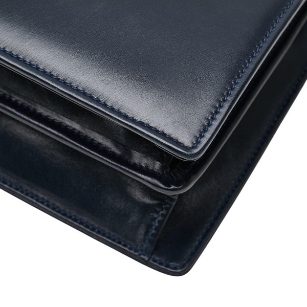 グッチ オールドグッチ ハンドバッグ ネイビー レザー レディース GUCCI 【中古】