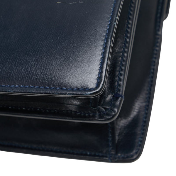 グッチ オールドグッチ ハンドバッグ ネイビー レザー レディース GUCCI 【中古】