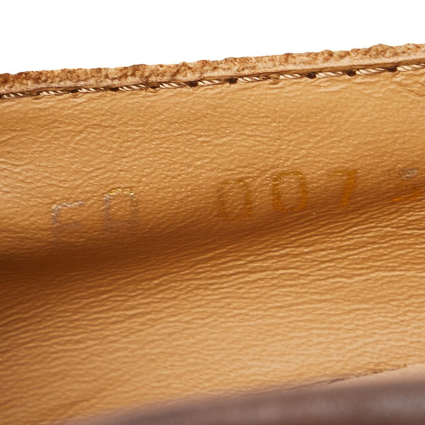 ルイ ヴィトン ダミエ ソバージュ ローファー サイズ：5 1/2 ブラウン ベージュ ハラコ レザー レディース LOUIS VUITTON 【中古】