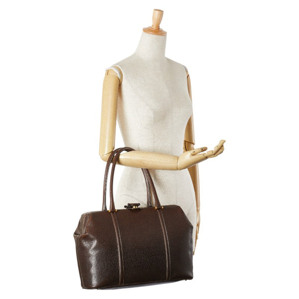 グッチ オールドグッチ ハンドバッグ 000 406 0162 ブラウン レザー メンズ GUCCI 【中古】