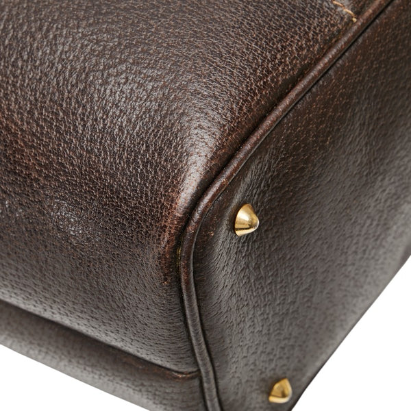 グッチ オールドグッチ ハンドバッグ 000 406 0162 ブラウン レザー メンズ GUCCI 【中古】