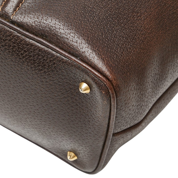 グッチ オールドグッチ ハンドバッグ 000 406 0162 ブラウン レザー メンズ GUCCI 【中古】