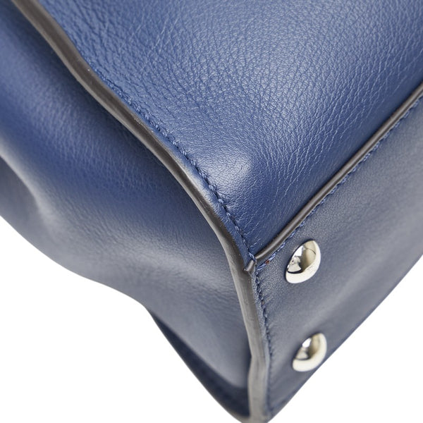 フェンディ ピーカブー ハンドバッグ ショルダーバッグ 2WAY 8BN290 ネイビー レザー パイソン レディース FENDI 【中古】