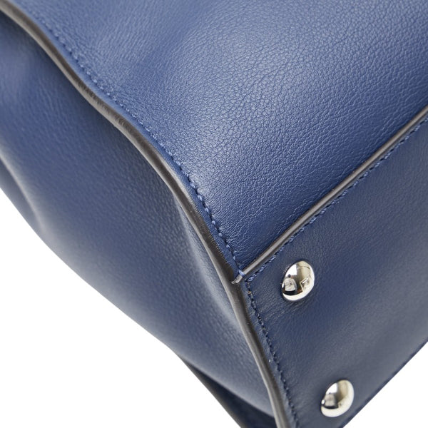 フェンディ ピーカブー ハンドバッグ ショルダーバッグ 2WAY 8BN290 ネイビー レザー パイソン レディース FENDI 【中古】