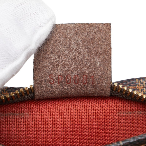 ルイ ヴィトン ダミエ トゥルース メイクアップ アクセサリーポーチ N51982 ブラウン PVC レザー レディース LOUIS VUITTON 【中古】
