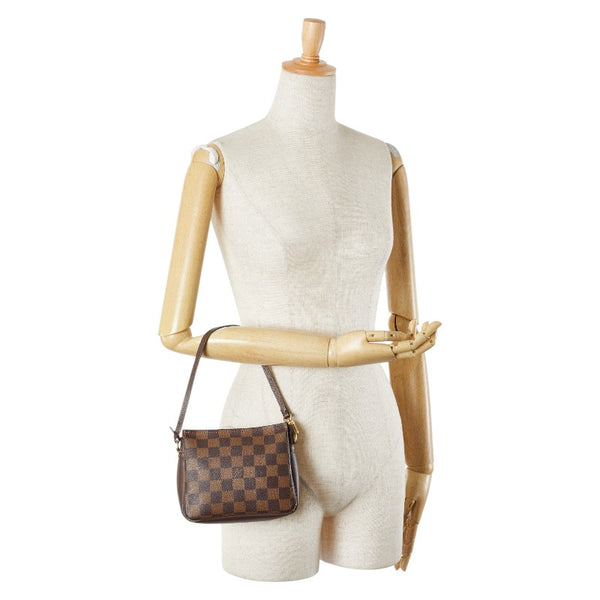 ルイ ヴィトン ダミエ トゥルース メイクアップ アクセサリーポーチ N51982 ブラウン PVC レザー レディース LOUIS VUITTON 【中古】