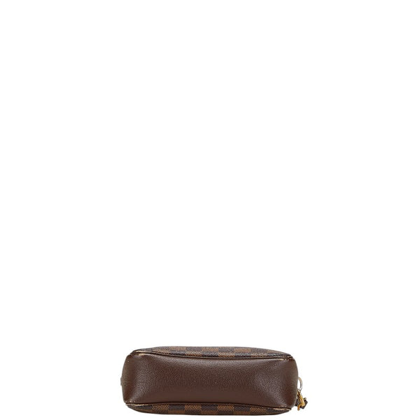 ルイ ヴィトン ダミエ トゥルース メイクアップ アクセサリーポーチ N51982 ブラウン PVC レザー レディース LOUIS VUITTON 【中古】