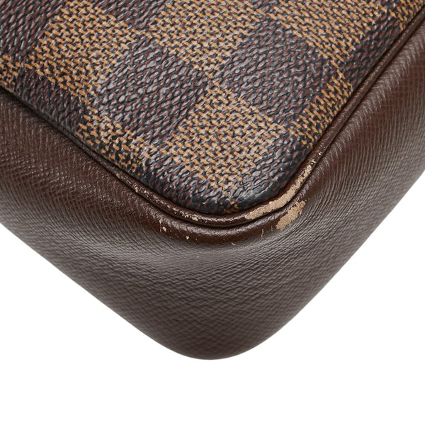 ルイ ヴィトン ダミエ トゥルース メイクアップ アクセサリーポーチ N51982 ブラウン PVC レザー レディース LOUIS VUITTON 【中古】