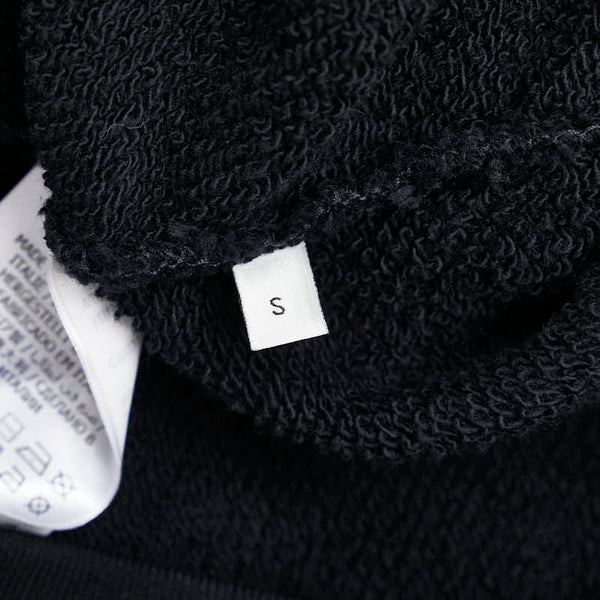 グッチ ロゴ ラメ プルオーバーパーカー サイズ：S 615061 ブラック ゴールド コットン メンズ GUCCI 【中古】